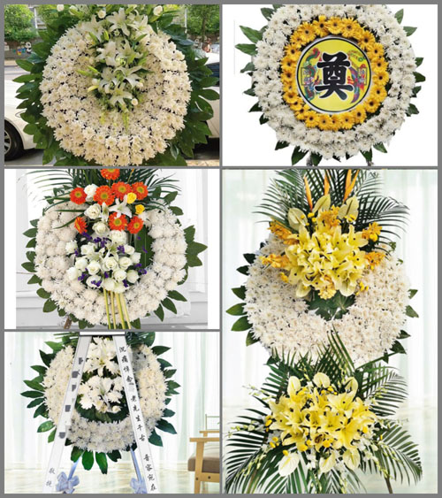 山西晋城城区西上庄街道南畔村花圈速递